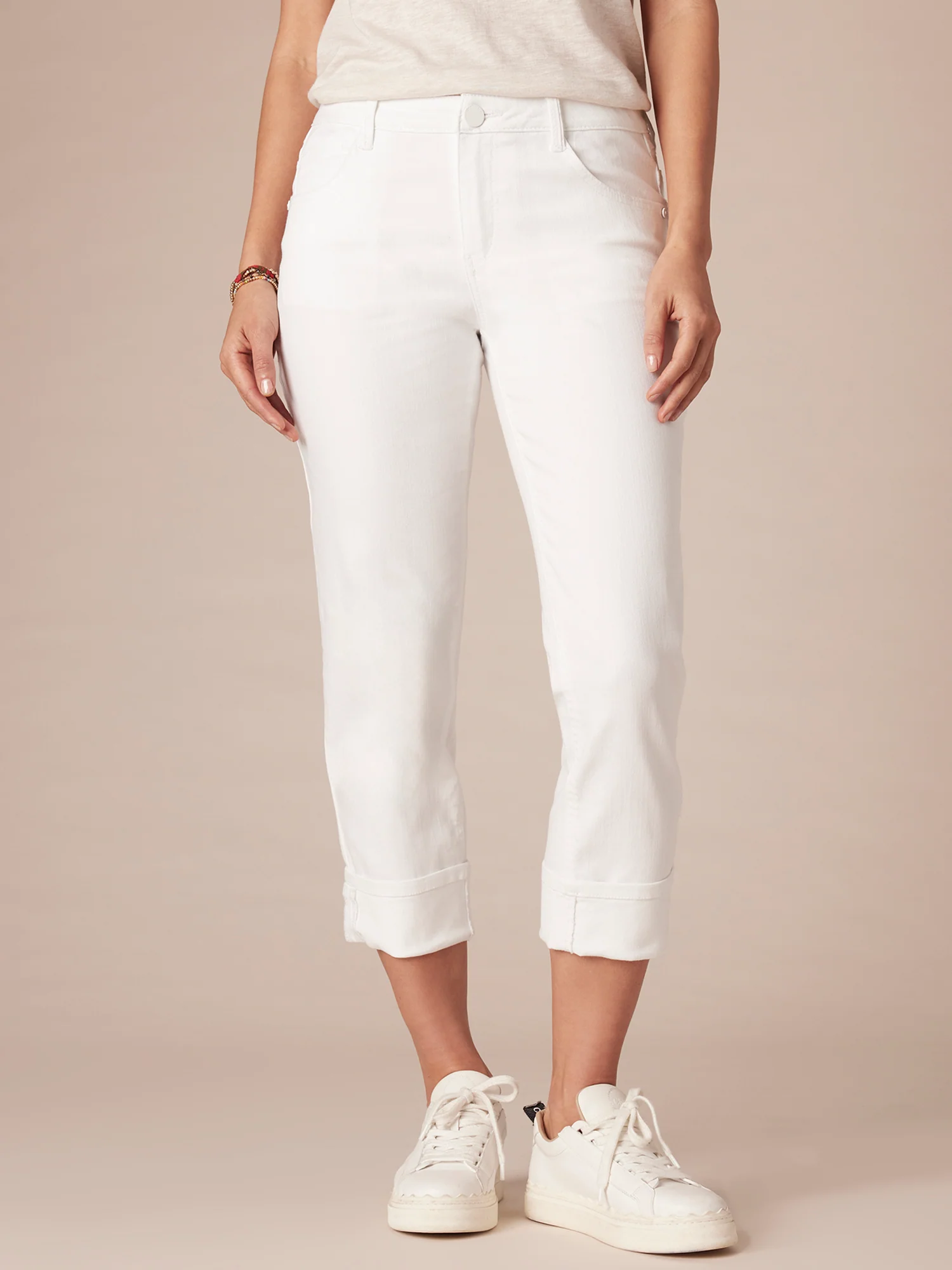 Flex-Ellent Girlfriend Petite Jeans with Cropped Hem - Legahigh