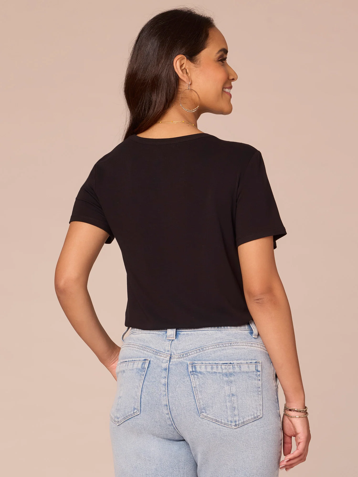 Short Sleeve Scoop Neck Asymmetrical Twist Knit Bodysuit - Legahigh