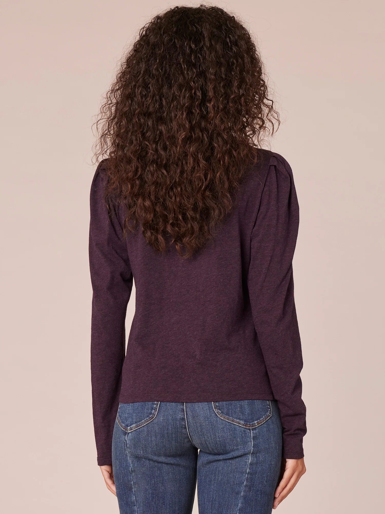 Long Sleeve Soutache Embroidered Crew Neck Knit Top with Ruching - Legahigh