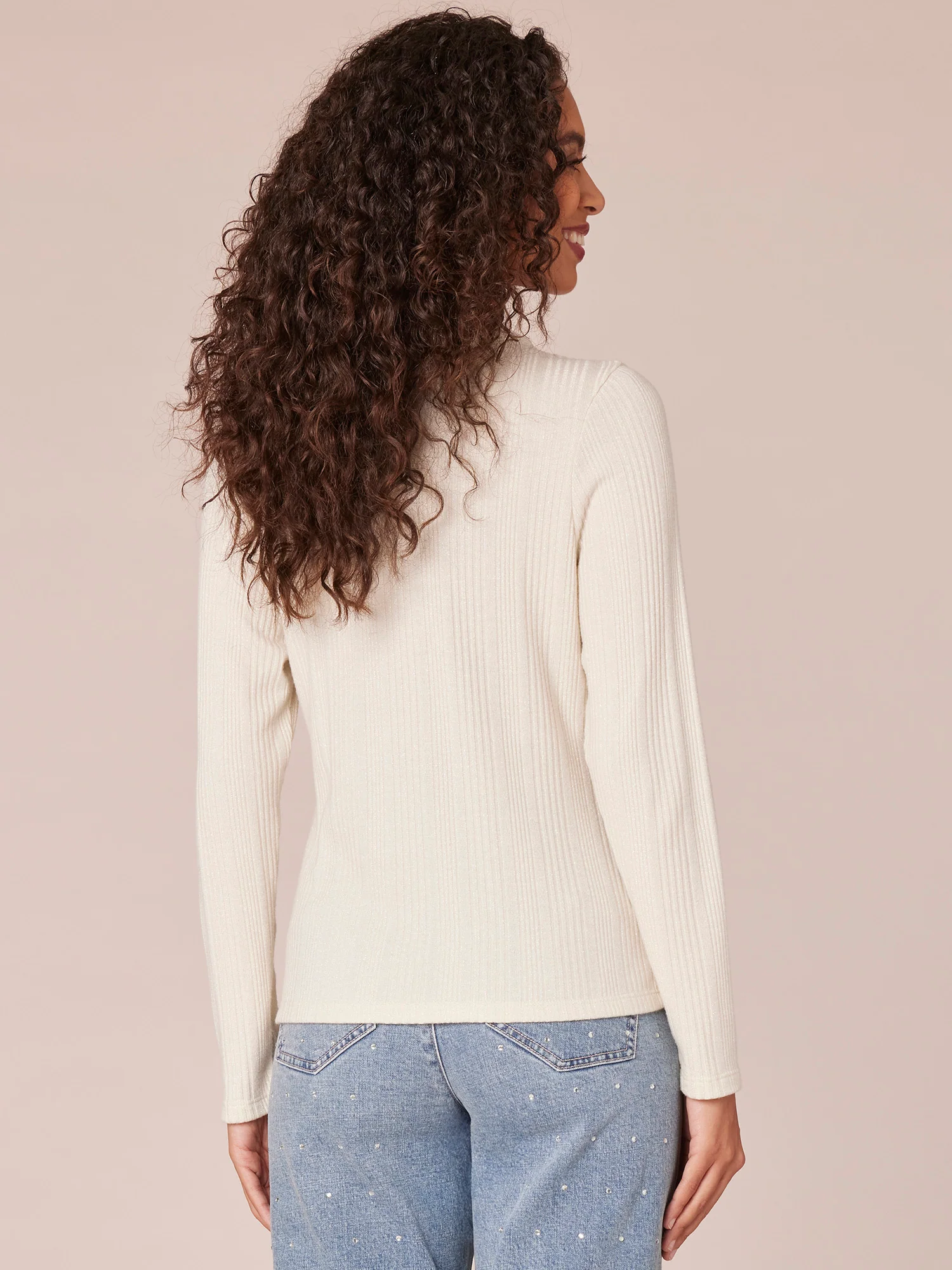 Long Raglan Sleeve Crew Neck Knit Top with Shoulder Cutout - Legahigh