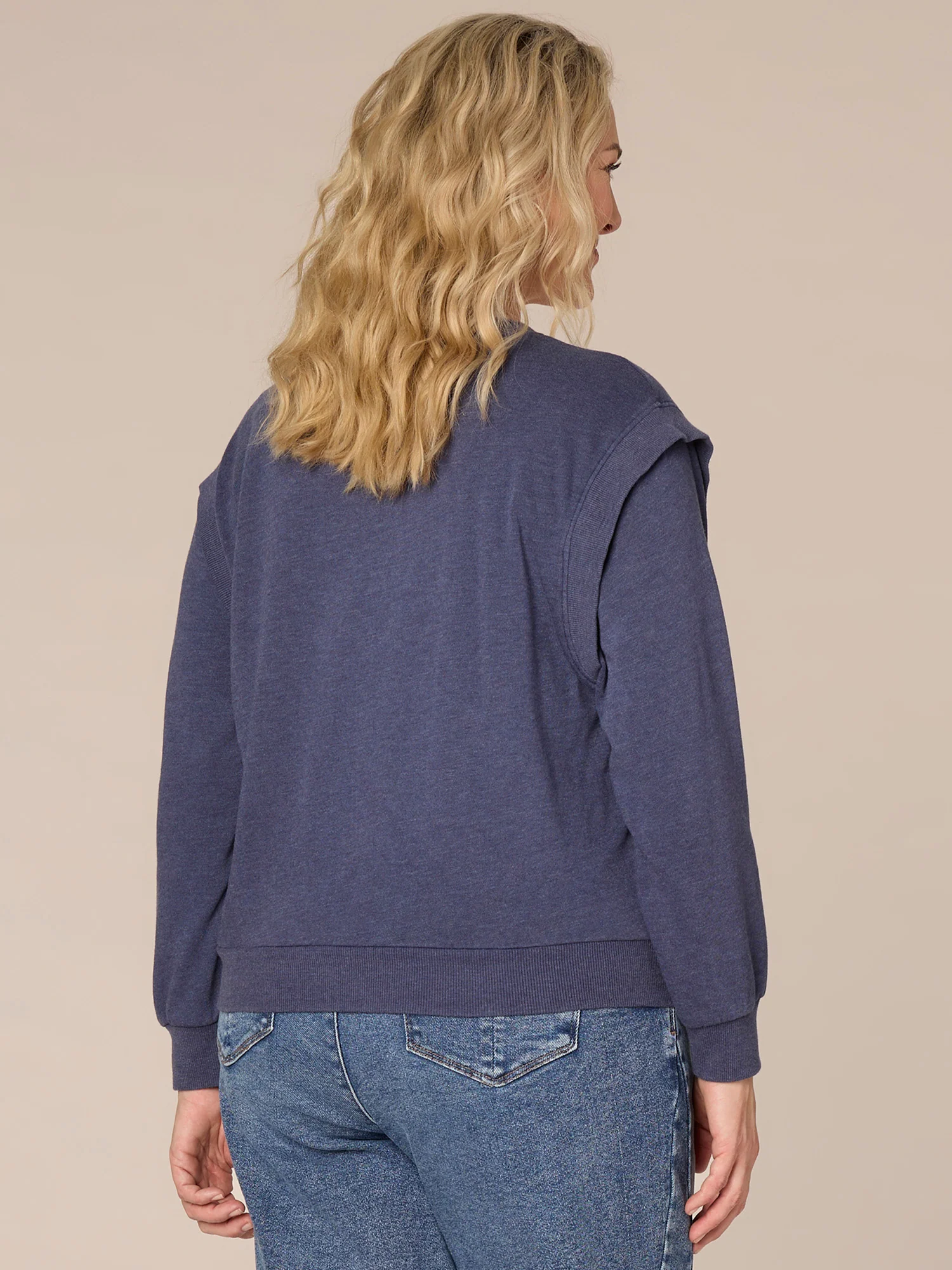 Long Sleeve Flange Shoulder Scoop Neck Embroidered Plus Size Knit Top - Legahigh