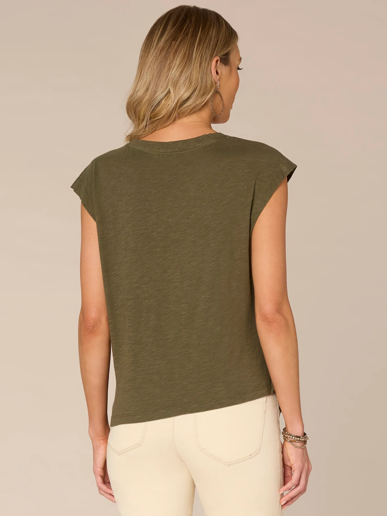 Origami Sleeve Scoop Neck Floral Screen Print Knit Top with Ruching - Legahigh